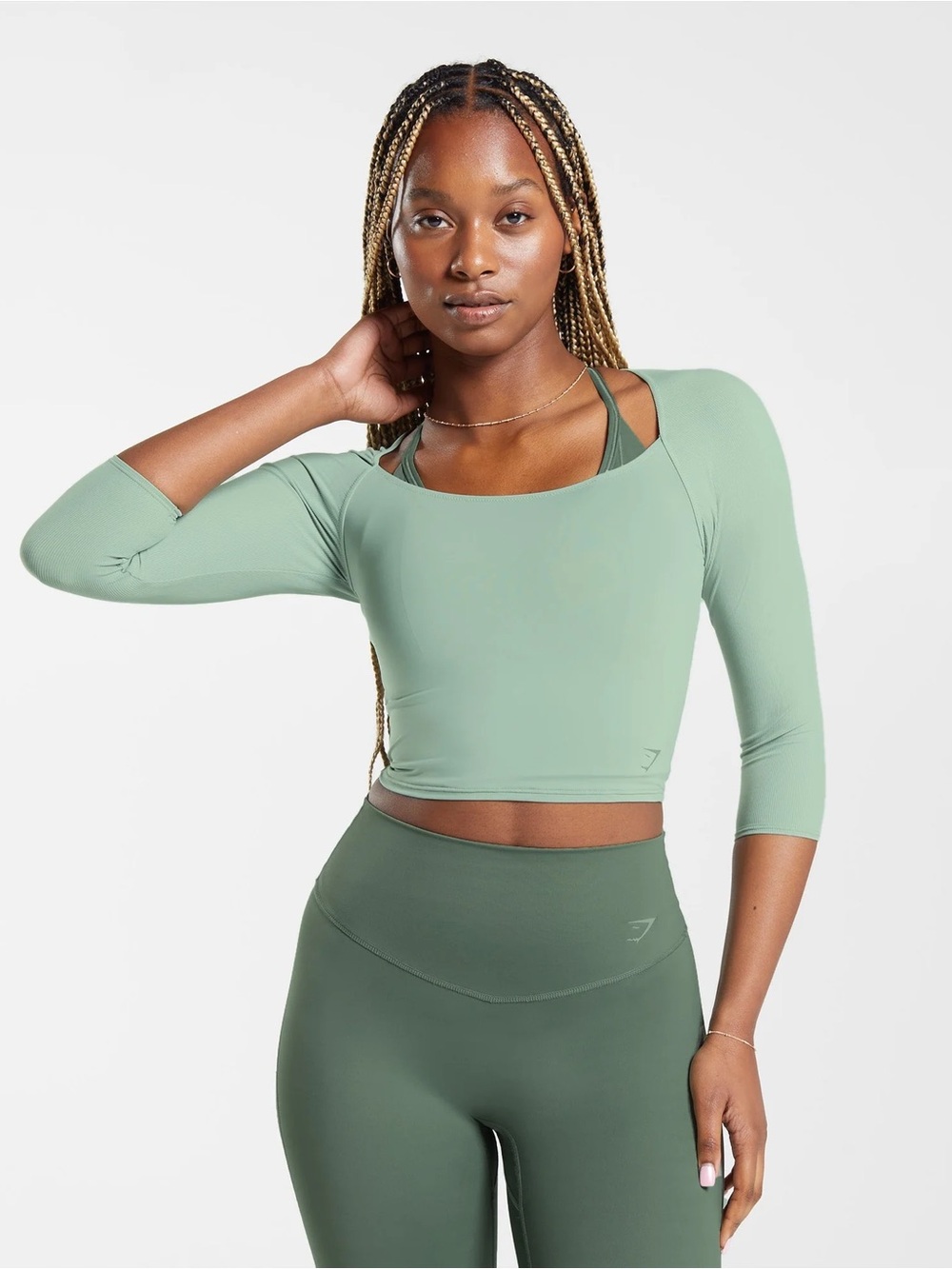 Gymshark Elevate 3/4 Sleeve Crop Top